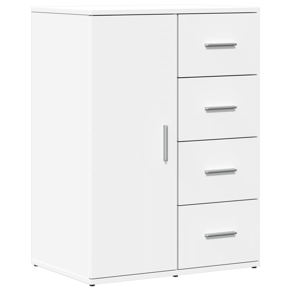 kommoder 2 stk. 59x39x80 cm konstrueret træ hvid