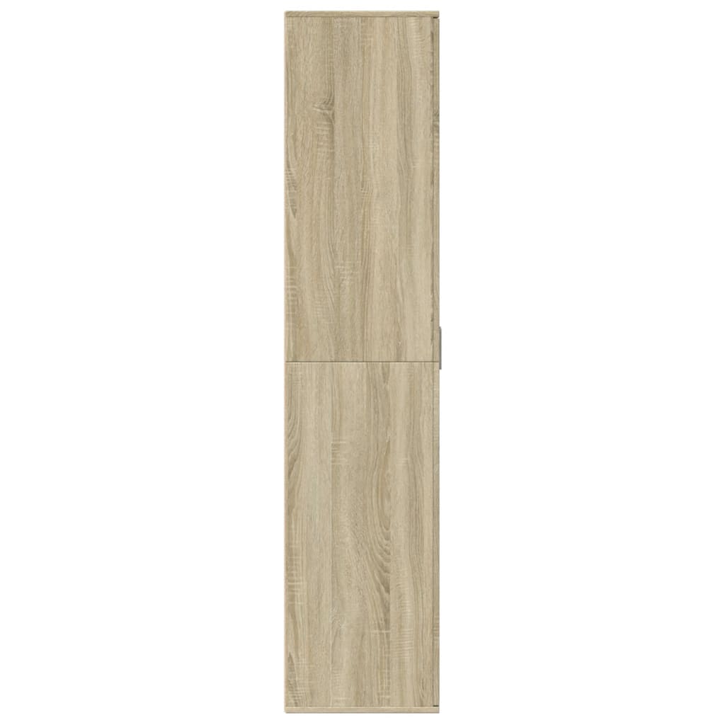 skoskab 80x39x178 cm konstrueret træ sonoma-eg
