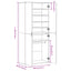skoskab 80x39x178 cm konstrueret træ sonoma-eg
