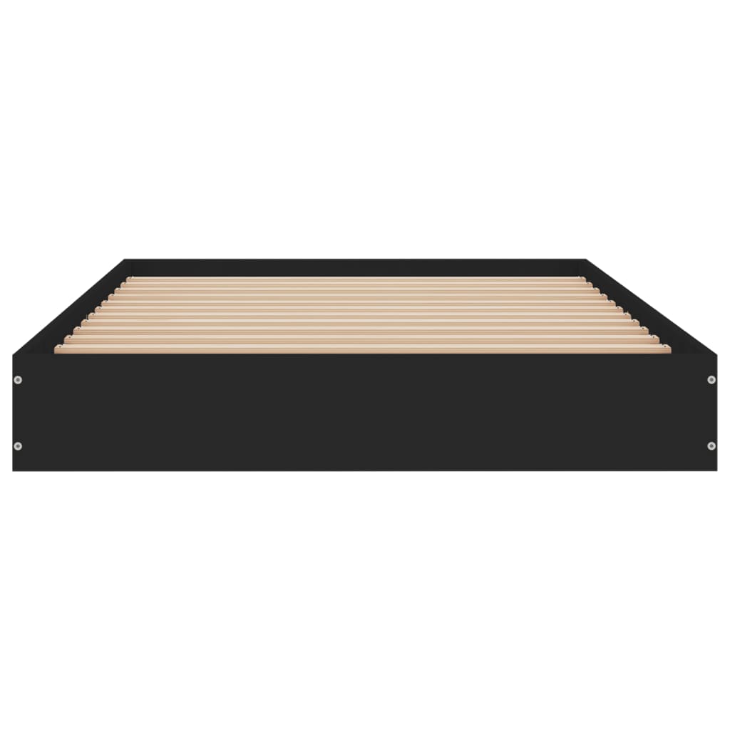 sengeramme 100x200 cm konstrueret træ sort