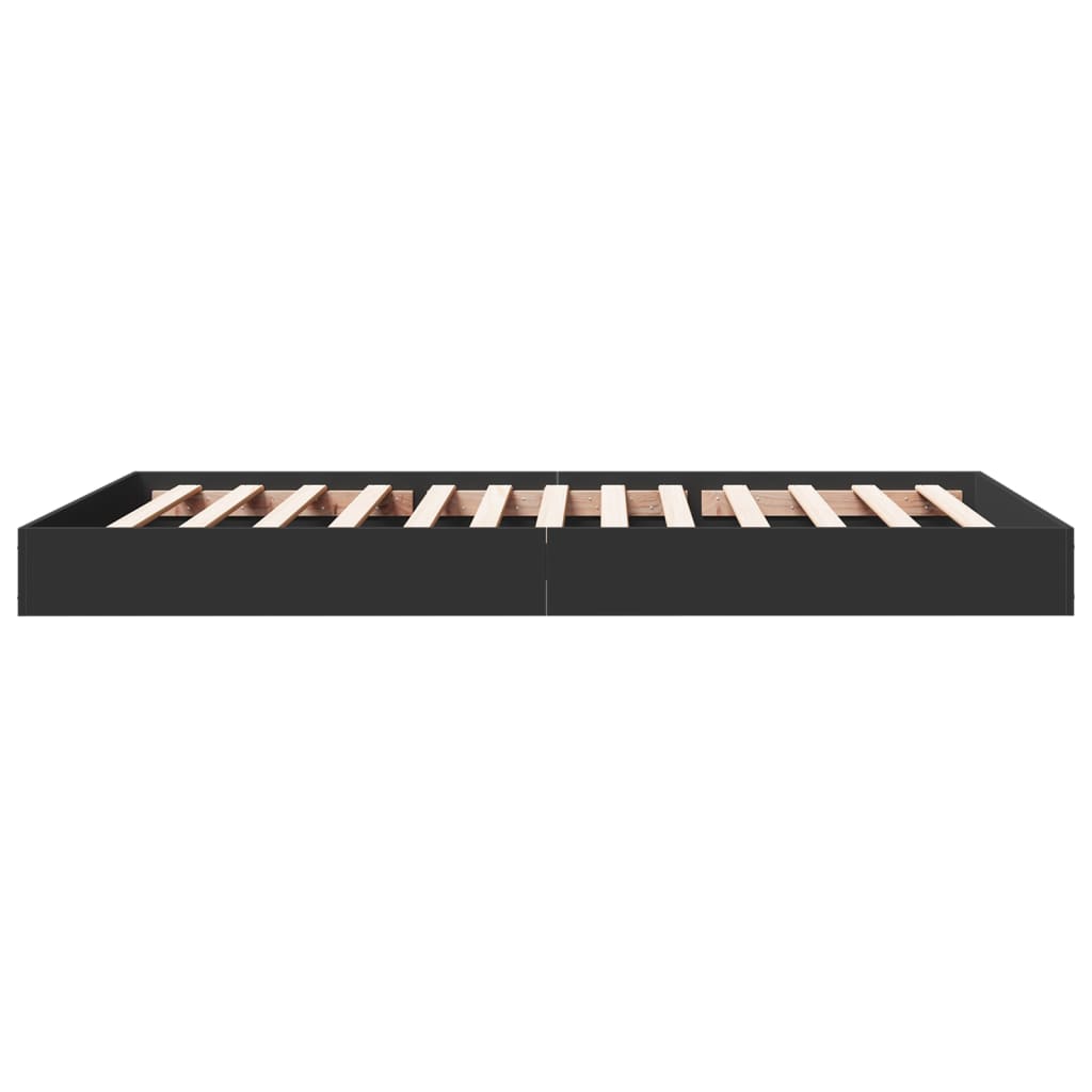 sengeramme 100x200 cm konstrueret træ sort