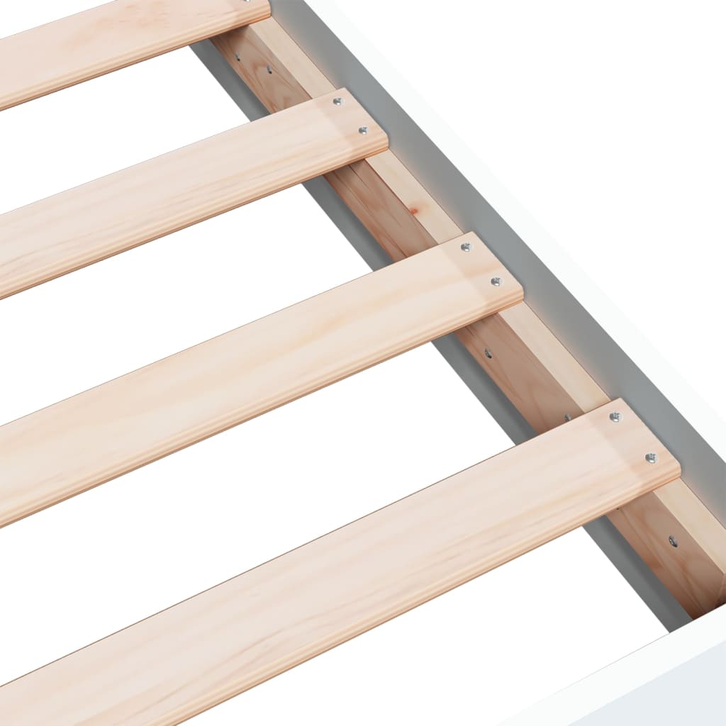 sengeramme 90x190 cm konstrueret træ hvid
