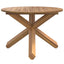Havebord Ø109x74 cm Massivt træ Teak