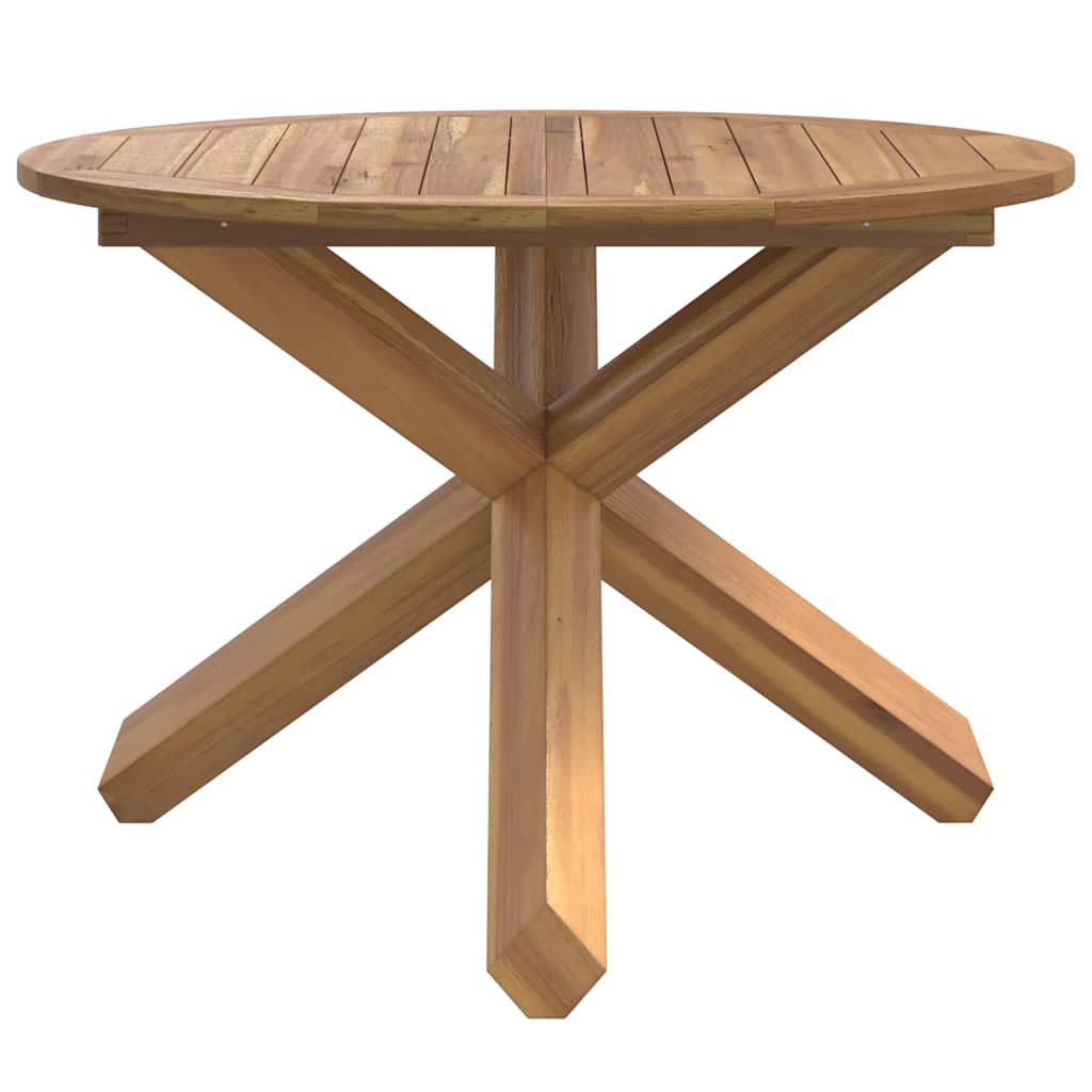 Havebord Ø109x74 cm Massivt træ Teak