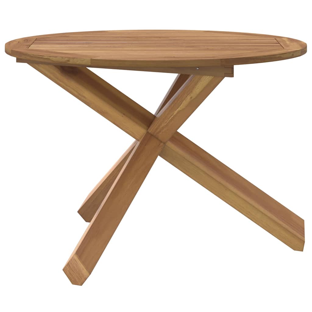 Havebord Ø109x74 cm Massivt træ Teak