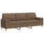 3-personers sofa med pyntepuder 210 cm stof brun