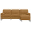 3-personers sofa med fodskammel 210 cm velour brun