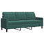 sofasæt 4 dele med hynder velour mørkegrøn