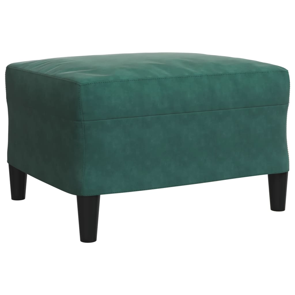sofasæt 4 dele med hynder velour mørkegrøn