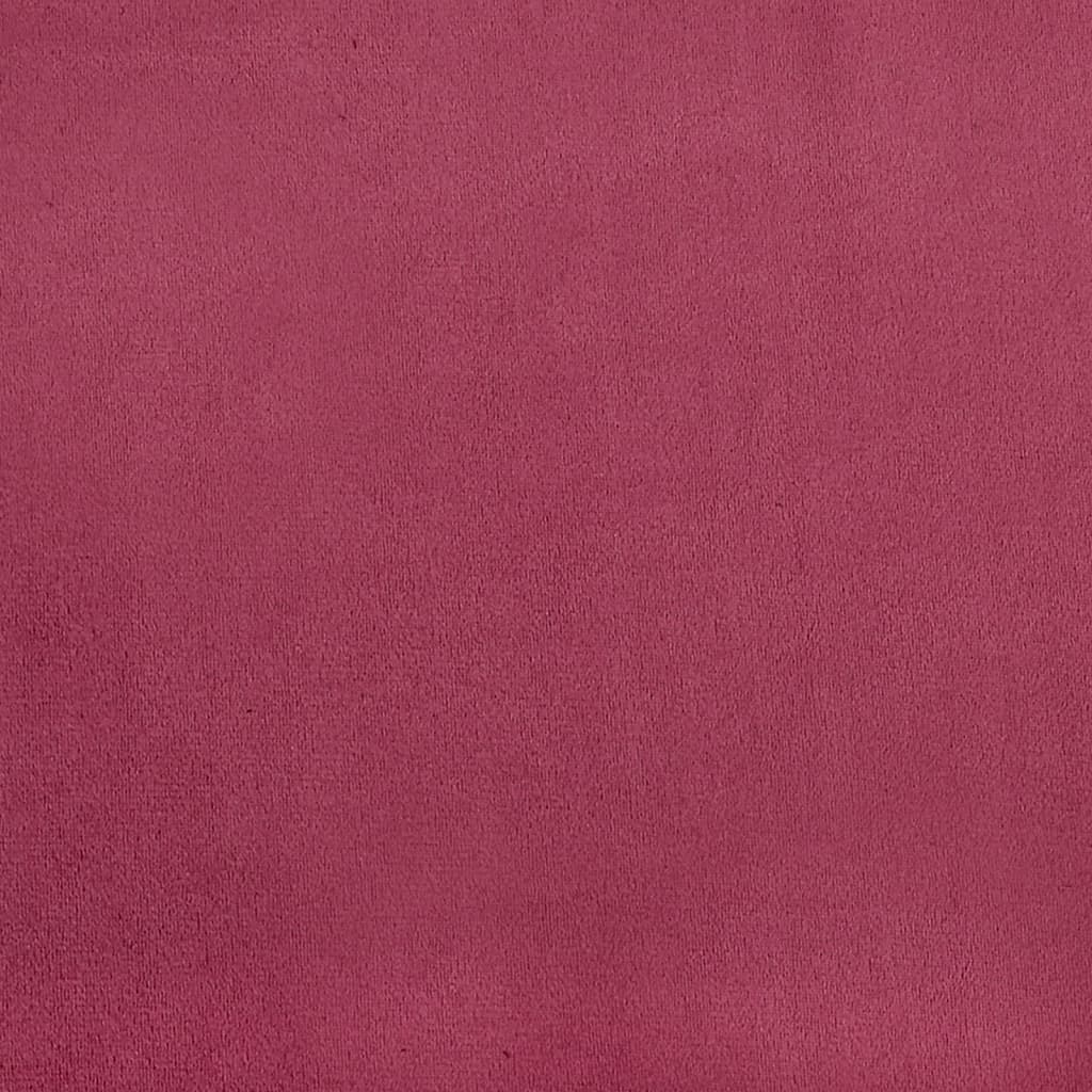 sofasæt 4 dele med hynder velour vinrød