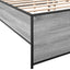 sengestel 120x200 cm konstrueret træ og metal grå sonoma-eg