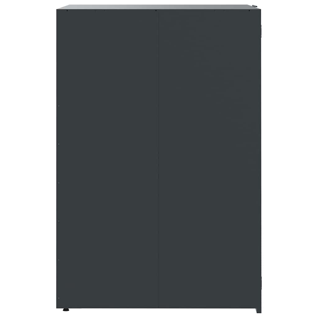 skraldespandsskjuler 276x79x117 cm 4 rum stål antracit