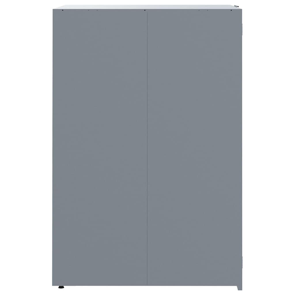skraldespandsskjuler 207x79x117 cm 3 rum stål grå