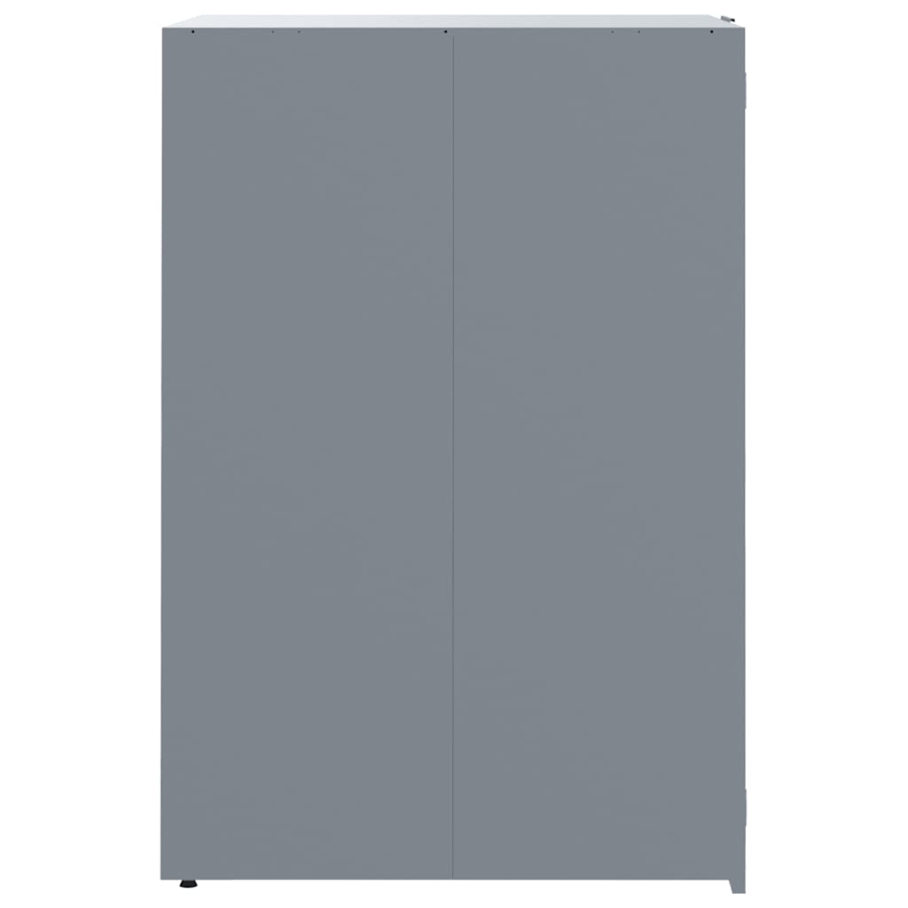 skraldespandsskjuler 276x79x117 cm 4 rum stål grå