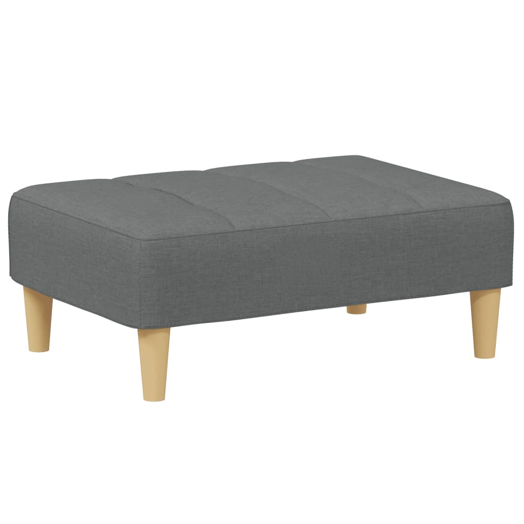 fodskammel 77x55x31 cm stof mørkegrå