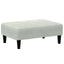 fodskammel 77x55x31 cm velour lysegrå