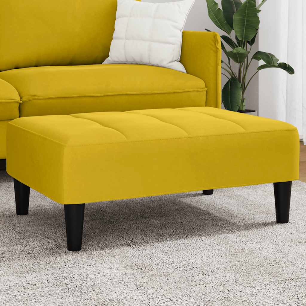 fodskammel 77x55x31 cm velour gul