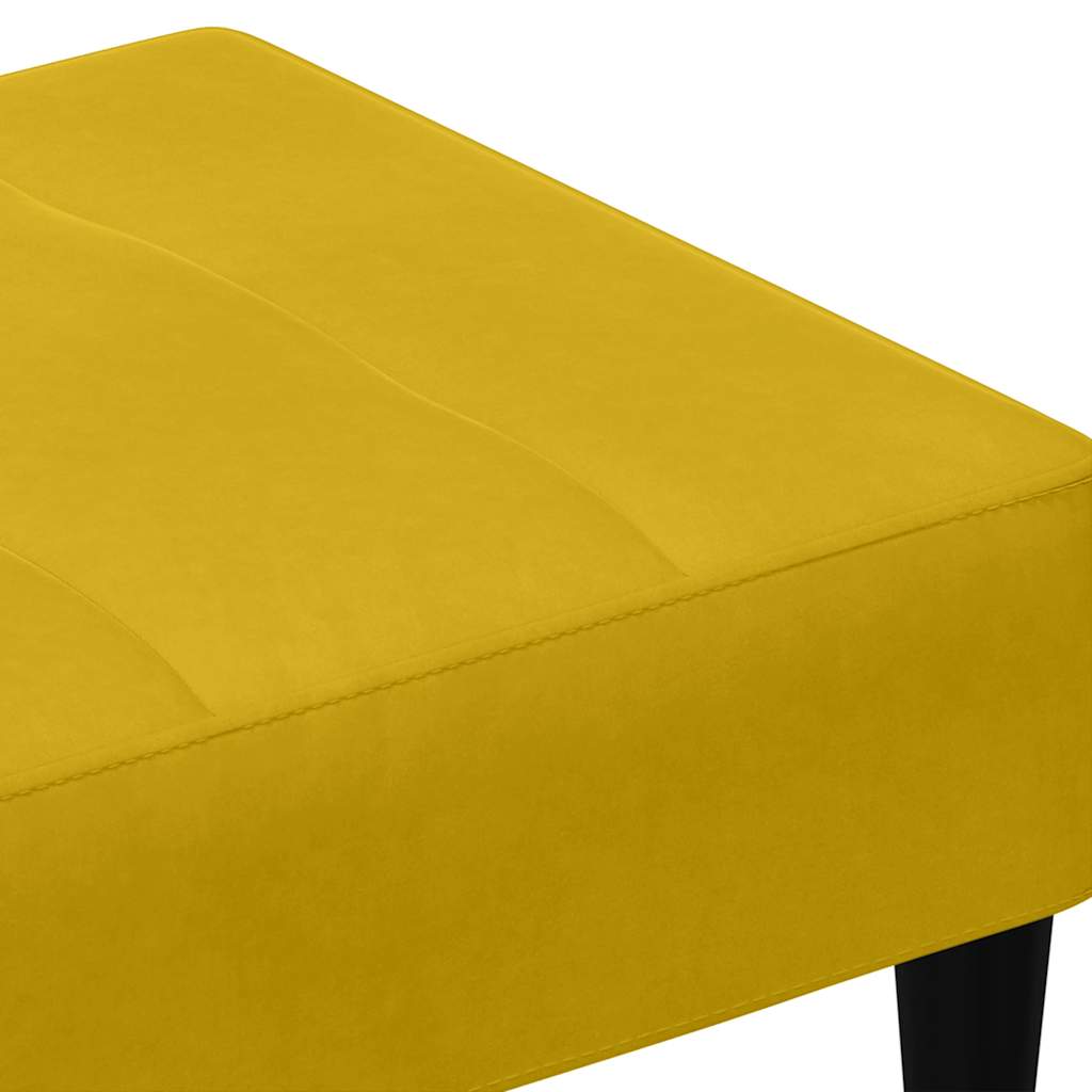 fodskammel 77x55x31 cm velour gul