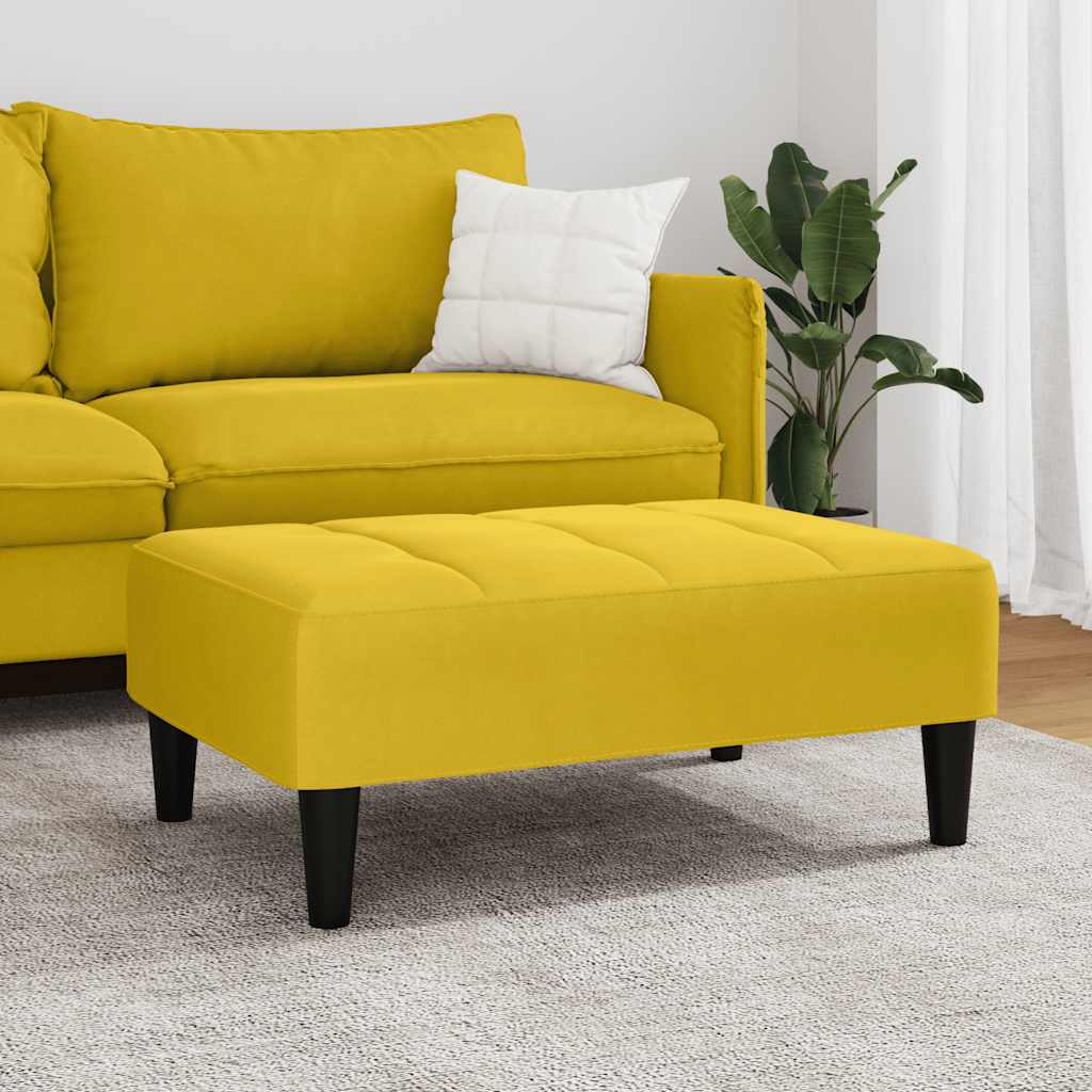 fodskammel 77x55x31 cm velour gul