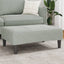fodskammel 77x55x31 cm velour lysegrå