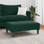 fodskammel 77x55x31 cm velour mørkegrøn