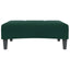 fodskammel 77x55x31 cm velour mørkegrøn
