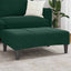 fodskammel 77x55x31 cm velour mørkegrøn