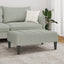fodskammel 77x55x31 cm velour lysegrå