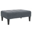 fodskammel 77x55x31 cm velour mørkegrå