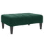 fodskammel 77x55x31 cm velour mørkegrøn