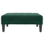 fodskammel 77x55x31 cm velour mørkegrøn