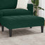 fodskammel 77x55x31 cm velour mørkegrøn