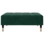 fodskammel 77x55x31 cm velour mørkegrøn