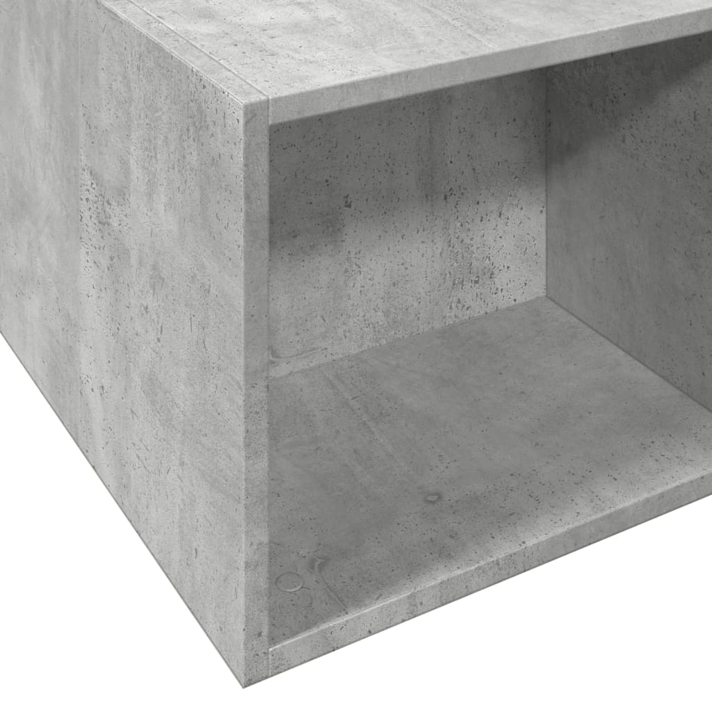 sengestel 135x190 cm konstrueret træ betongrå