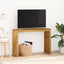 konsolbord 110x35x75 cm massivt teaktræ