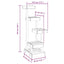 kradsetræ 45,5x49x103 cm massivt fyrretræ gyldenbrun