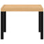 havebord 55x55x39,5 cm pulverlakeret stål sort