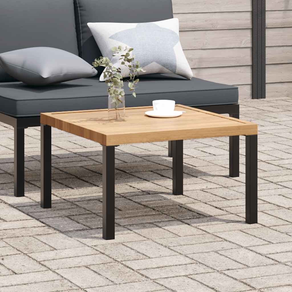 havebord 65x65x40 cm aluminium sort billede