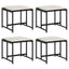 haveskamler 4 stk. med hynder polyrattan sort