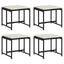 haveskamler 4 stk. med hynder polyrattan sort