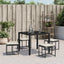haveskamler 4 stk. med hynder polyrattan sort