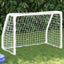 fodboldmål 2 stk. 64x35x48 cm med bold til børn metal hvid