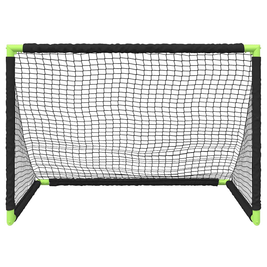 fodboldmål til børn 90x64x64 cm foldbart sort