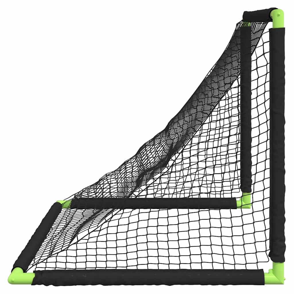 fodboldmål til børn 90x64x64 cm foldbart sort