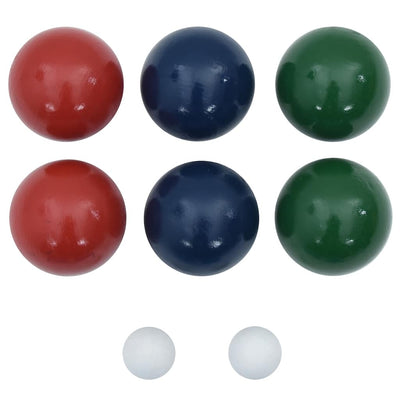 boccia 8 dele med bærepose massivt fyrretræ