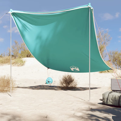 strandbaldakin med sandankre 214x236 cm grøn