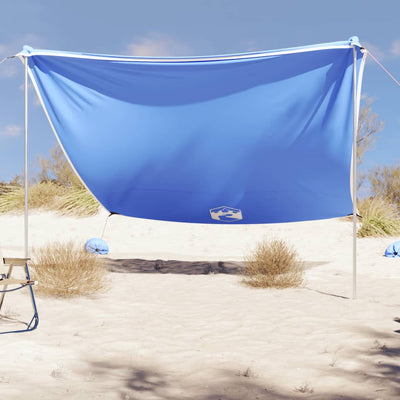 strandbaldakin med sandankre 304x300 cm blå