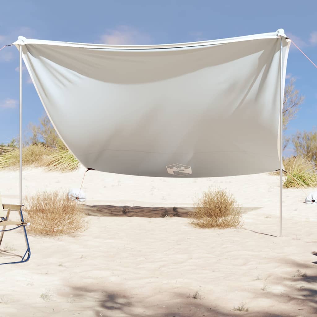 strandbaldakin med sandankre 304x300 cm grå