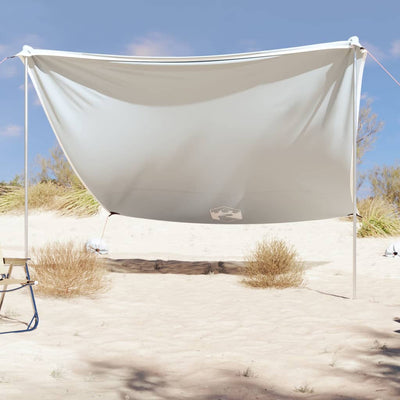 strandbaldakin med sandankre 304x300 cm grå