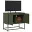 tv-bord 68,5x39x60,5 cm stål olivengrøn